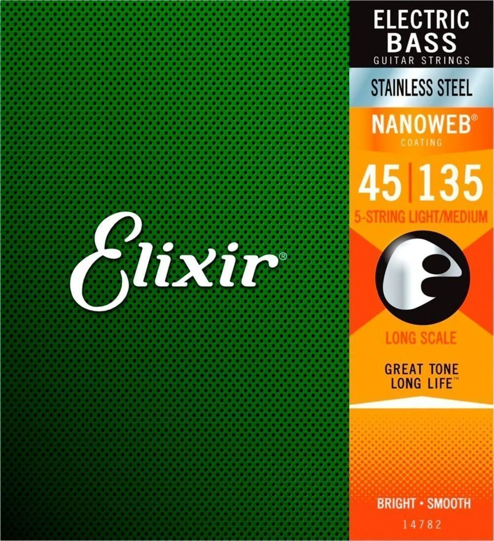Elixir NanoWeb 14782 Medium Stainless 45-135